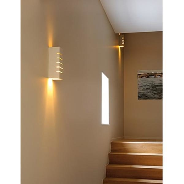 APPLIQUE-IN-GESSO-LAMPADA-A-PARETE-MODERNO-ATTACCO-G9-5-TAGLI-WALL-LIGHT-A-MURO-182355716969-7