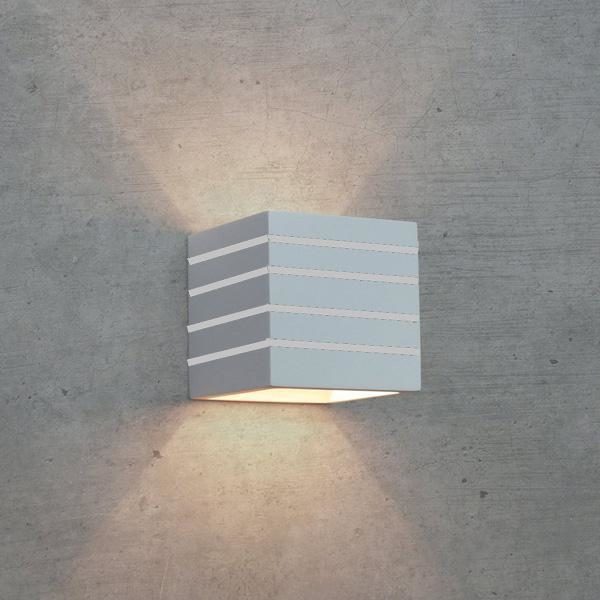 APPLIQUE-IN-GESSO-LAMPADA-A-PARETE-MODERNO-ATTACCO-G9-CUBO-RIGATO-UP-DOWN-LIGHT-182461231570-1