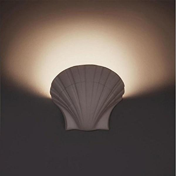 APPLIQUE-IN-GESSO-LAMPADA-PARETE-MODERNO-ATTACCO-E27-CONCHIGLIA-WALL-LIGHT-LV-172480319271