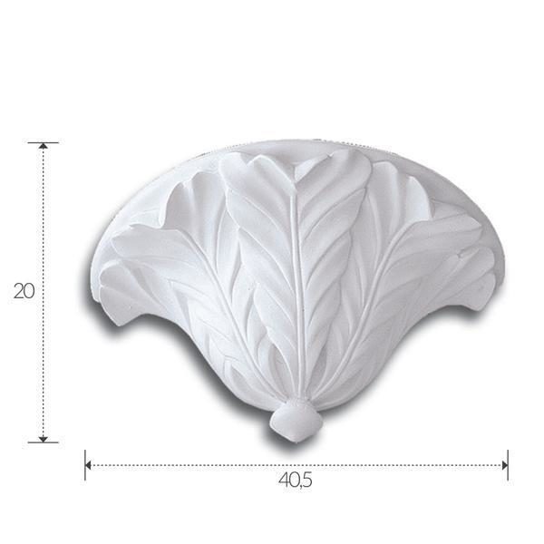 APPLIQUE-IN-GESSO-VERNICIABILE-LAMPADA-DA-PARETE-CON-PORTALAMPADA-E27-ART-A1098-182488098282