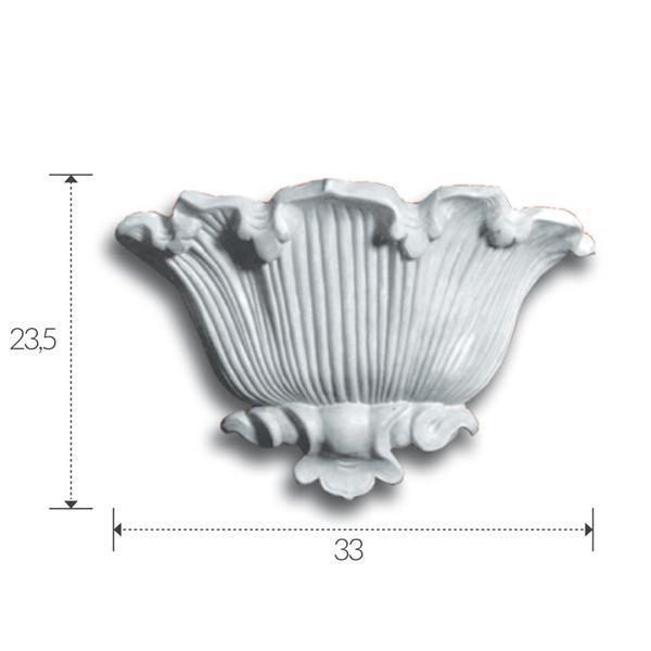 APPLIQUE-IN-GESSO-VERNICIABILE-LAMPADA-DA-PARETE-CON-PORTALAMPADA-E27-ART-A569-182488097278