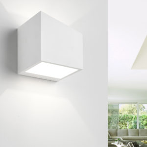 Sforzin Aplique de pared de yeso Cubo Philius Small T197