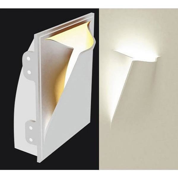 LAMPADA-IN-GESSO-APPLIQUE-MODERNO-CON-PORTALAMPADA-E27-WALL-LIGHT-A-MURO-PARETE-172411869982-1
