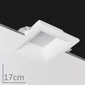 Foco empotrado cuadrado de yeso, de forma sinuosa FARETTI Art.C120