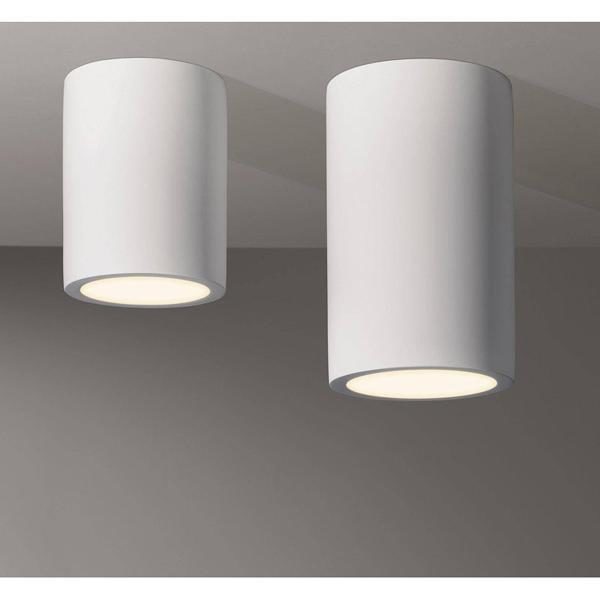 PORTA-FARETTO-IN-GESSO-LAMPADA-A-PLAFONE-MODERNO-GU10-PLAFONIERA-TUBO-3-MISURE-182408012366