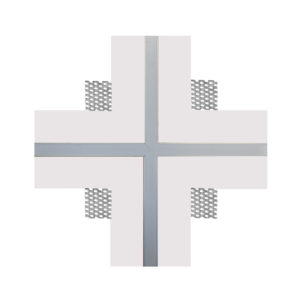 Perfil de conexión + para 4 elementos, en yeso empotrable para tiras LED