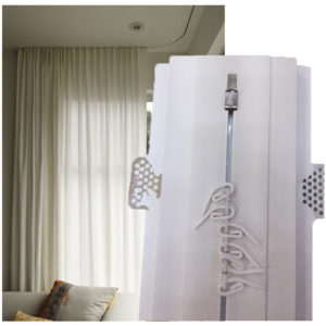 Perfil linear en yeso para cortinas