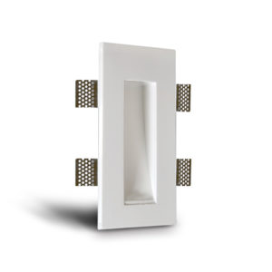 Baliza rectangular de yeso empotrable, para pared GU10 Art C12